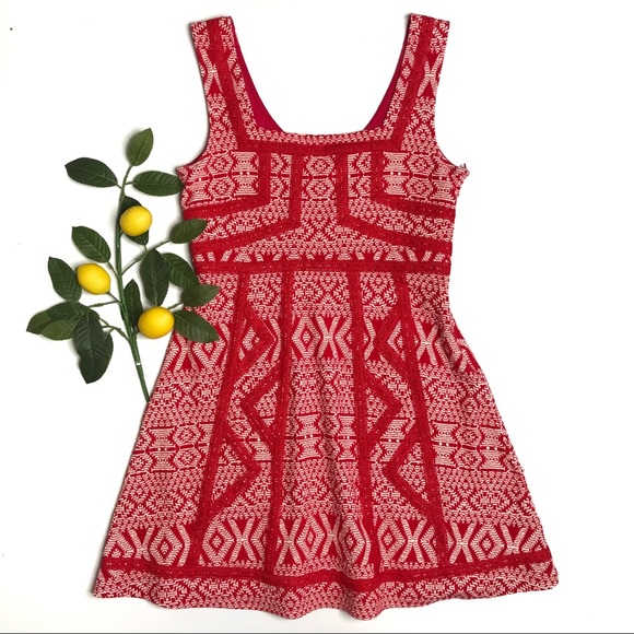 Anthropologie Dresses & Skirts - Anthropologie Maeve Emma Dress in Red Tribal Print